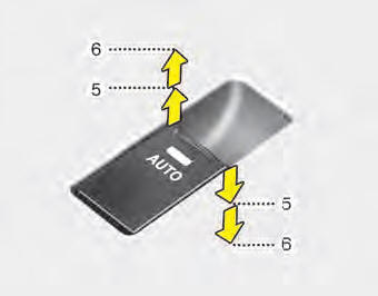 Pressing or pulling up the power window switch momentarily to the second detent