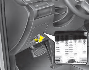 Inside the fuse/relay panel covers, you can find the fuse/relay label describing