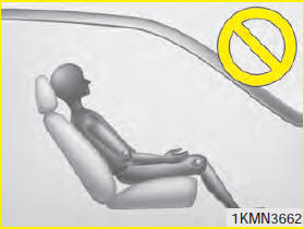 Never excessively recline the front passenger seatback.